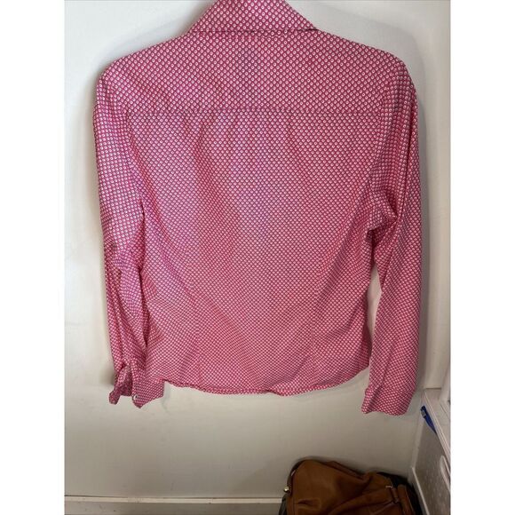 English Laundry Pink Barbie Pink Button‎ Up polka dot eye Womans 10 - Picture 9 of 13